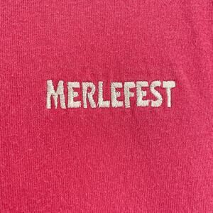 Merlefest Music Festival T Shirt XL Pink Bluegrass Folk Country USA Made